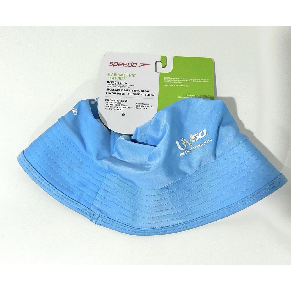 Speedo Kids UV Bucket Hat Light Blue UV 50+ Lightweight L/XL (12-24 mons) - NEW